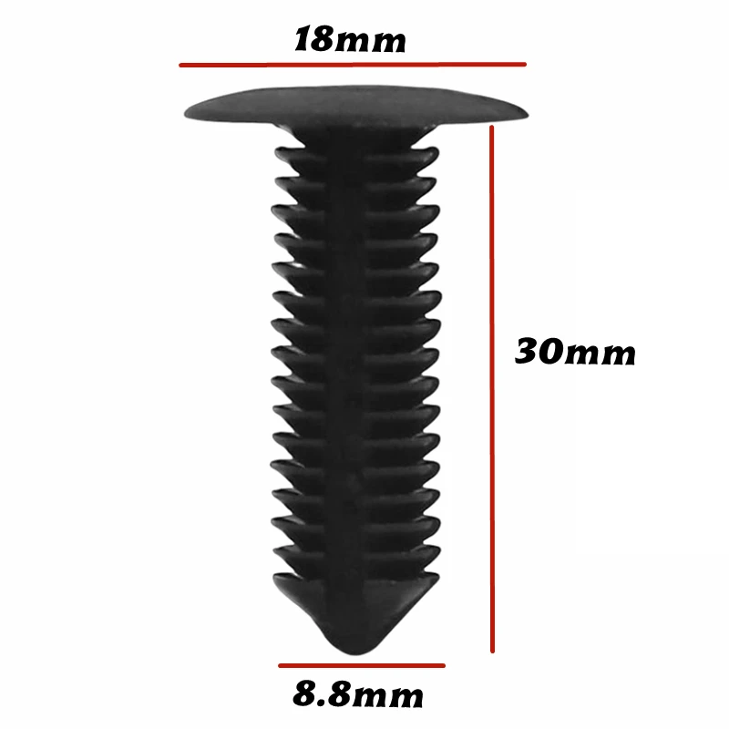 

10 шт. для отверстия 8,5 мм OE: 6033082 Универсальный автомобильный фиксатор потолка на крышу, зажимы, пластиковые автомобильные заклепки для деревьев A10