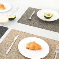 nordic style slub pattern pvc woven placemat dining table insulation mat table mat coaster western placemat table mats dab mat