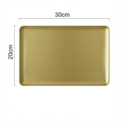 Металлический поднос для украшений в скандинавском стиле прямоугольный медный