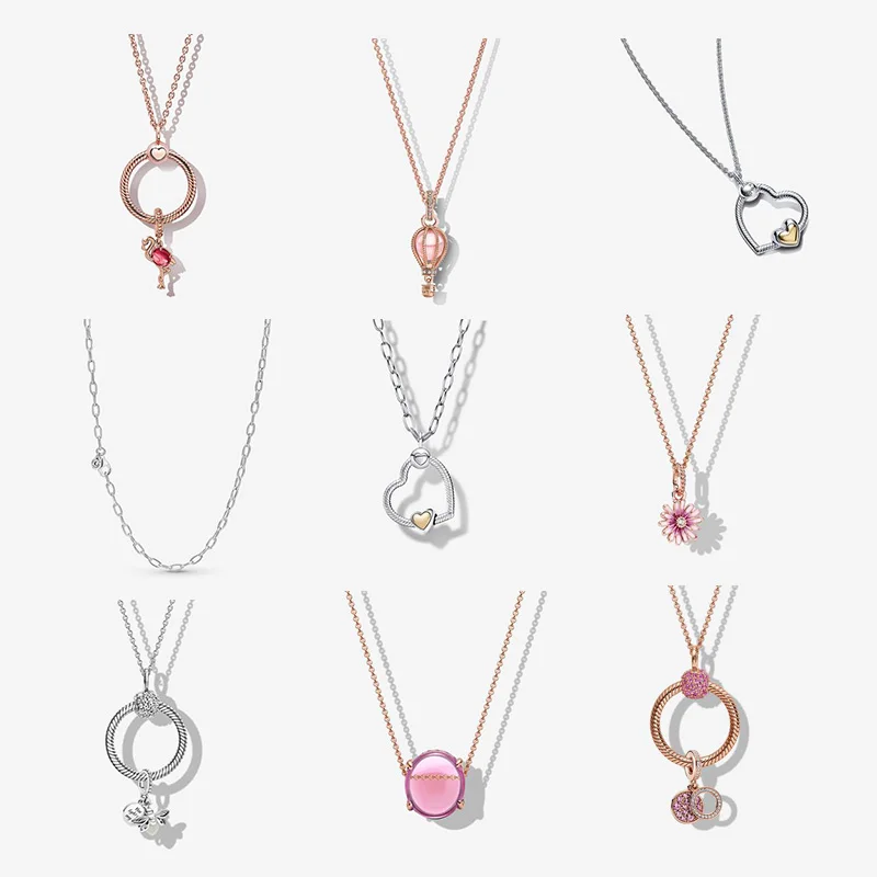 

Женское оригинальное ожерелье Пандора из серебра 925 пробы