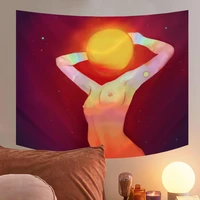 fantasy mars planet women body tapestry wall fabric hanging nordic home bedroom decor wall blanket carpet bedspread camping mat