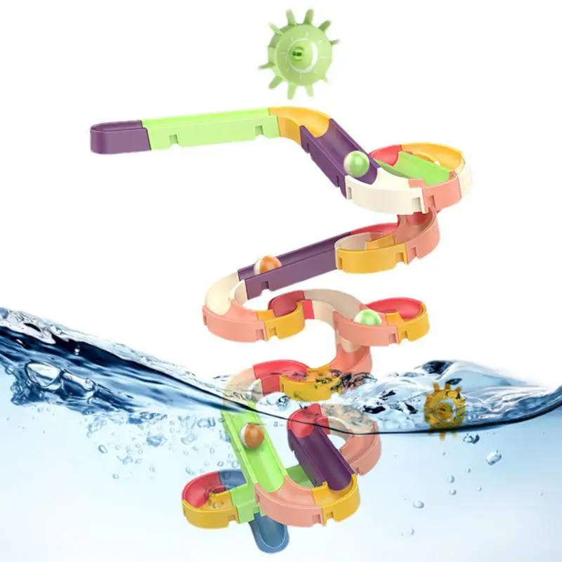 

Детские Игрушки для ванны, гоночная трасса с мраморным рисунком «сделай сам», сборная трасса для ванной комнаты, детская игрушка с распылителем для воды, детский набор