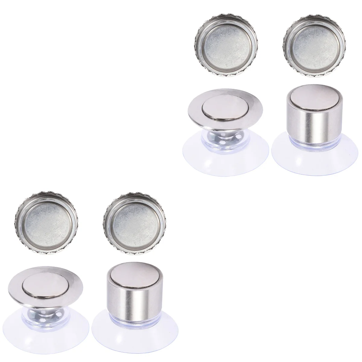 

4 Sets Stainless Steel Convenient Magnetic Wall-mounted Magnetic Holder For Wall Holder For