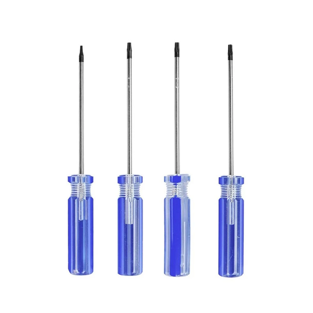 

4pcs/set T8 T9 T10 Security Tamper Proof Screwdriver Torx Precision Screwdriver Bits Magnetic Batch Head For Xbox PS3