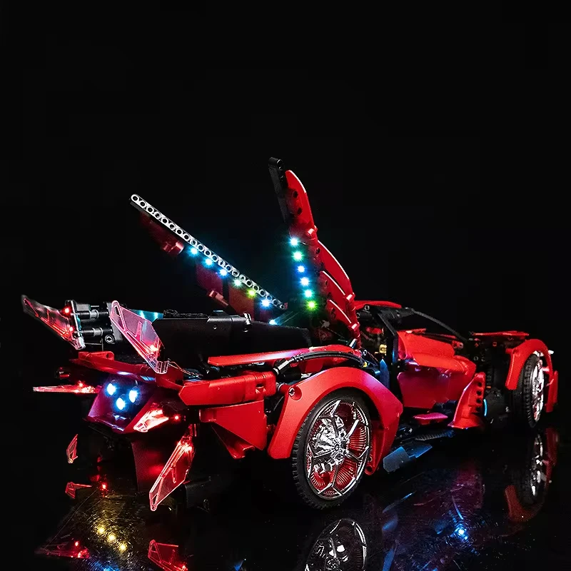 Фото Комплект светодиодных фонарей RC DIY для LEGO KBOX 10519 Технический спортивный автомобиль Hypercar (только светодиодный светильник, модель без блоков) №4