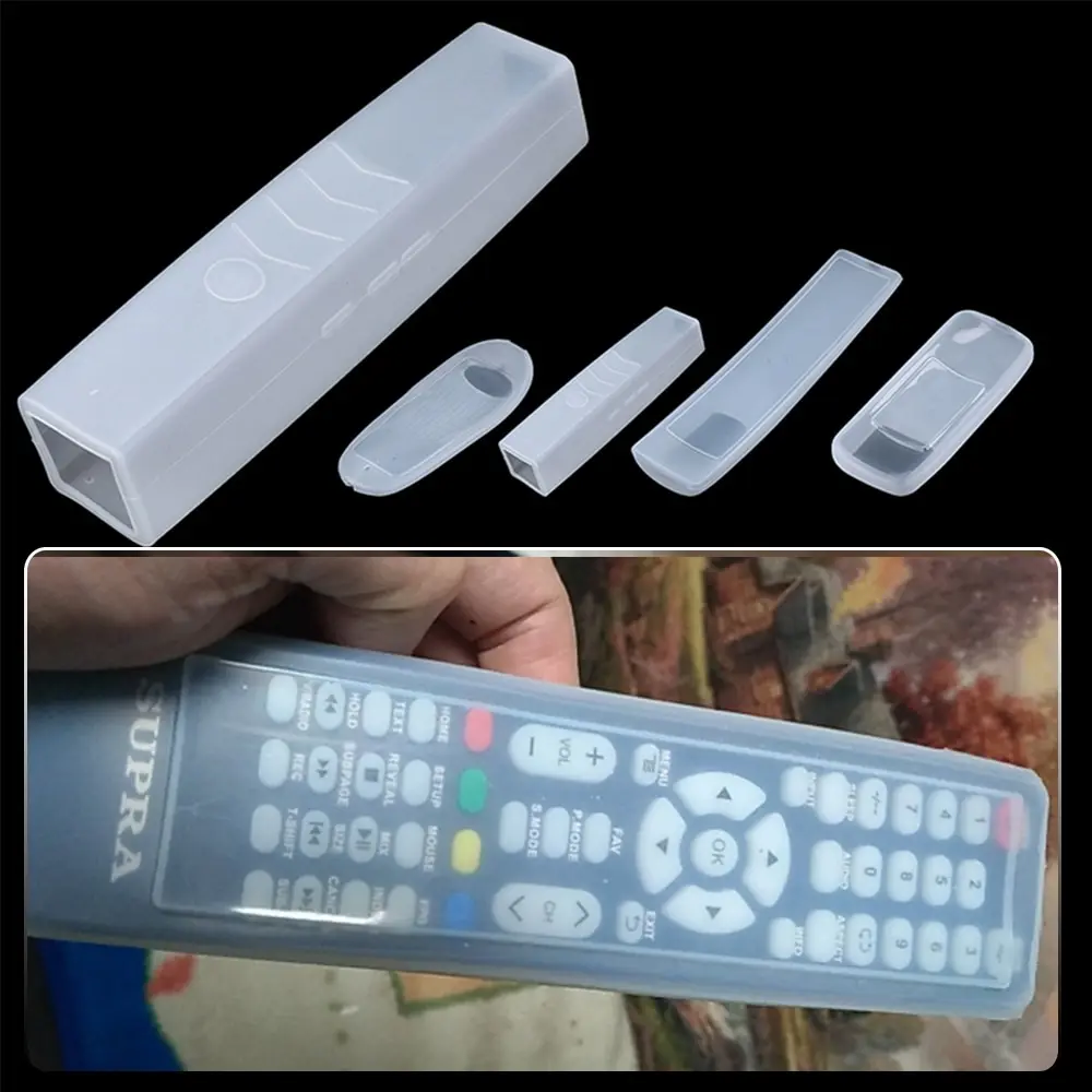 

1 Pc Portable Silicone Air Condition Control Case TV Remote Control Cover Transparent Dust Protect Protective Storage Bags