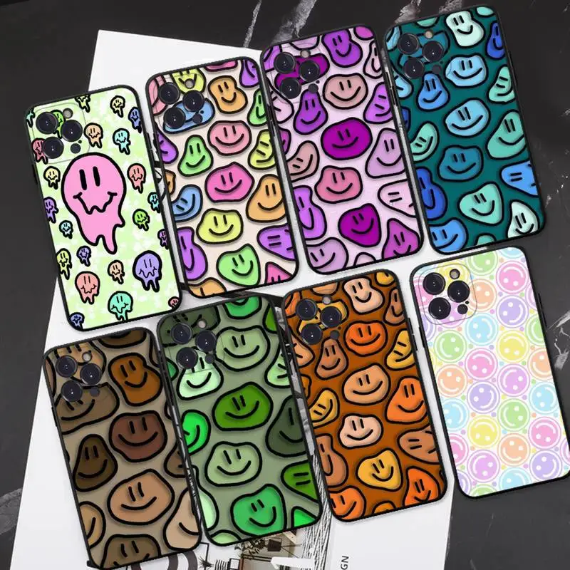 

Funny Smiley Face Phone Case For iPhone 8 7 6 6S Plus X SE 2020 XR XS 14 11 12 13 Mini Pro Max Mobile Case