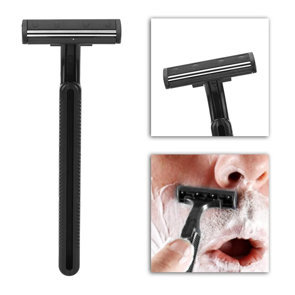 

10pcs Disposable Hair Trimmer Anti Slip Steel Double Blades Manual Hair Scrapper Shaver Trimming Tool Tattoo Accessories