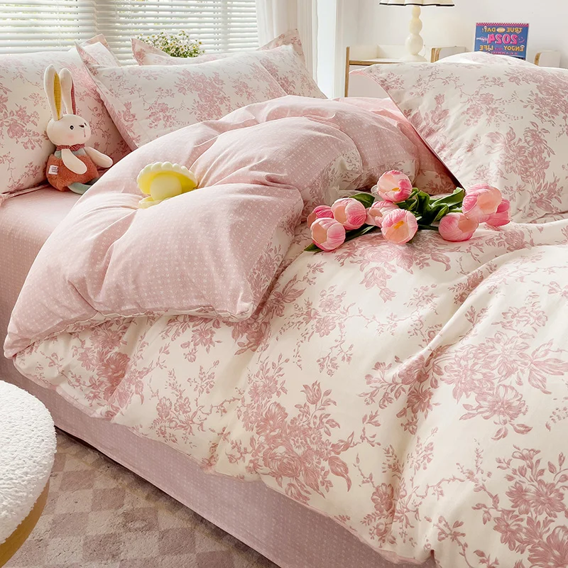 

Комплект постельного белья из хлопка Pastel Fresh Floral 3 предмета