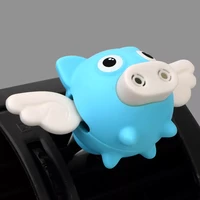 vent clip cartoon flying pig smell aroma diffuser outlet air fragrance auto interior accessories shaking wings car air freshener