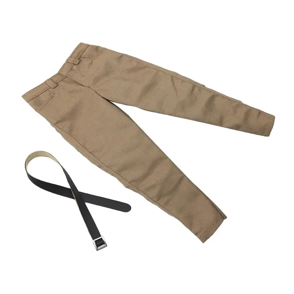 

Мужские брюки цвета хаки 1:6 с поясом для экшн-фигурок HT 12 дюймов DML оранжевый
