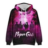 paper girls 2022 hoodie unisex long sleeve man woman hooded sweatshirt harajuku streetwear casual style 3d clothes