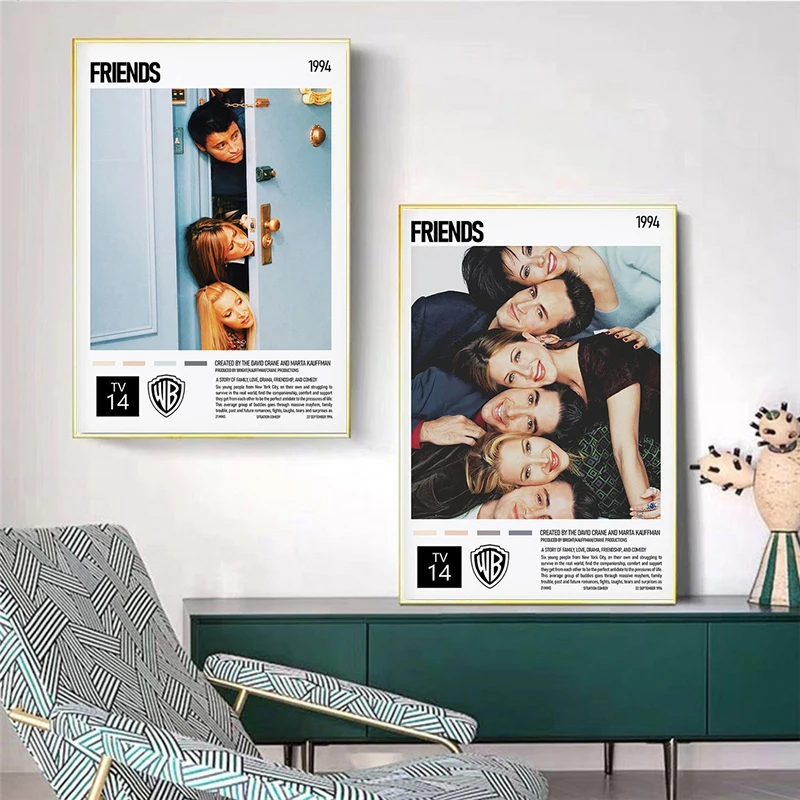 

Друзья, классический ТВ-шоу, холст, картины, плакаты и принты, гостиная, спальня, украшение для дома, Настенная картина