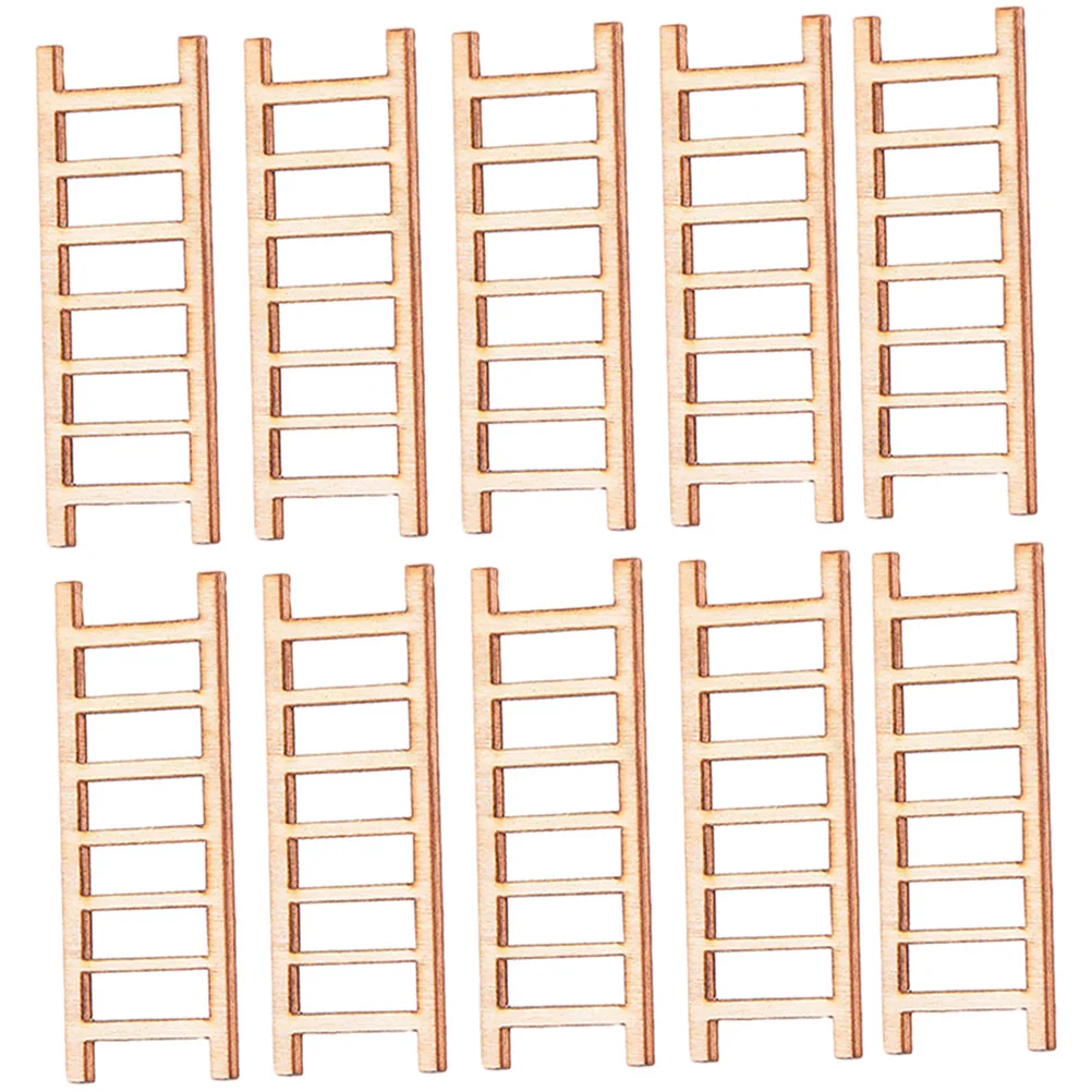 

20pcs Miniature Ladders Mini Ladder Models Artificial Bonsai Ladders Decorations for Dollhouse