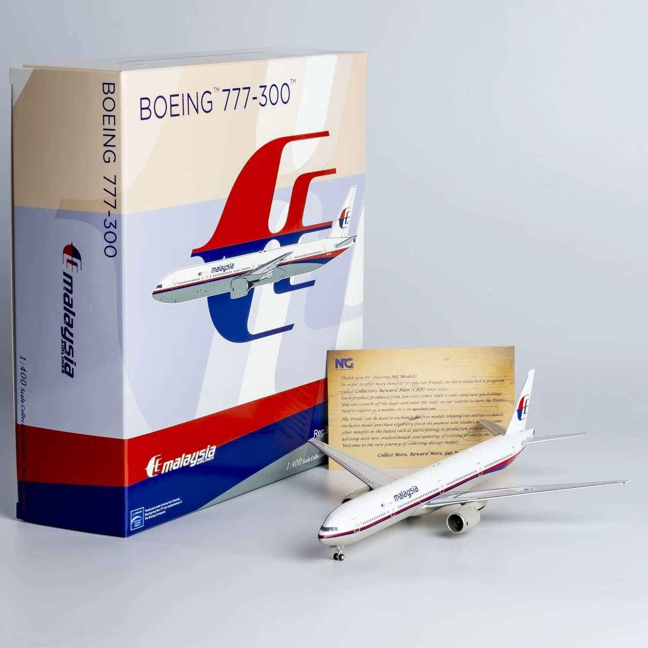 Коллекционный самолет из сплава подарок модель NG 1:400 Malaysia Airlines Boeing B777-300 литая под