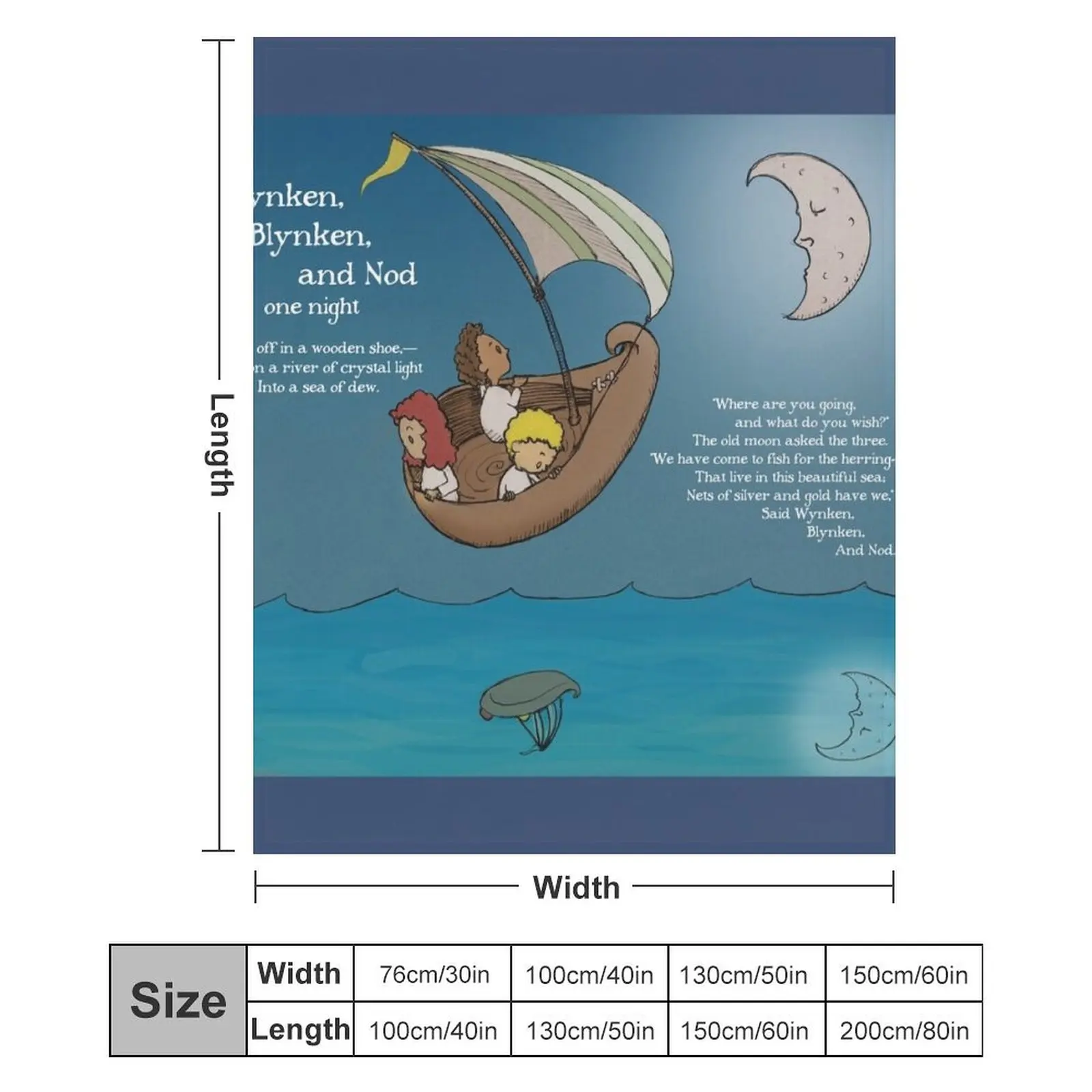 Одеяло Wynken Blynken и Nod Poem тяжелое одеяло для сна термобелье путешествий