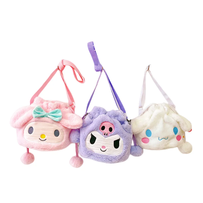 

Sanrioed аниме My Melody Cinnamoroll Kuromi Kawaii Мультфильм Плюшевая сумка My Melody сумки рюкзак для девочек подарок на день рождения Рождество