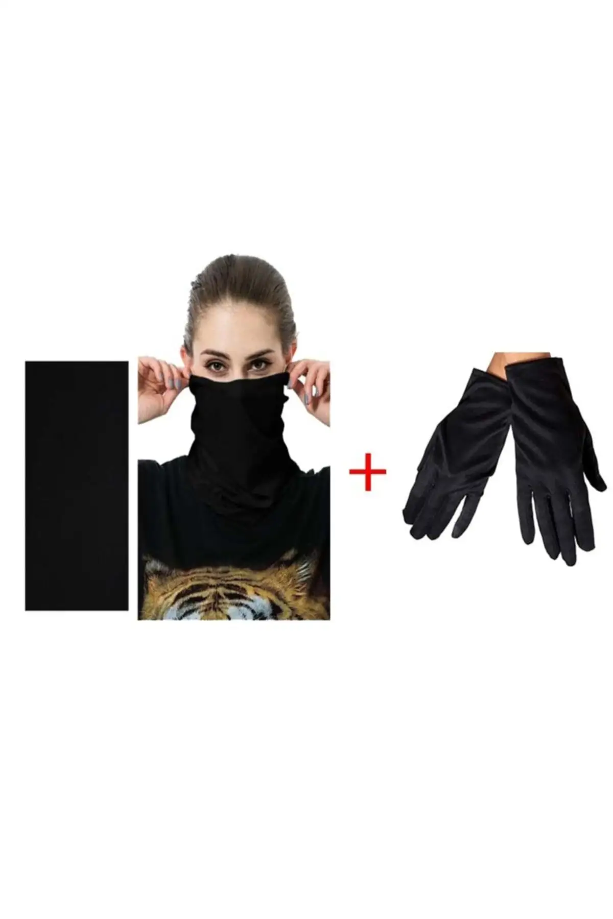 

Шарф, шапка и перчатки, унисекс, черные Пафос, бандана, Маска и перчатки