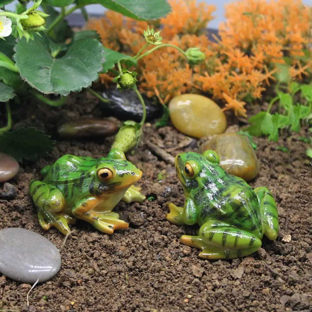 

Creative Resin Micro Landscape Ornaments Frog Statue Garden Decoration Mini Frog Animal Sculpture