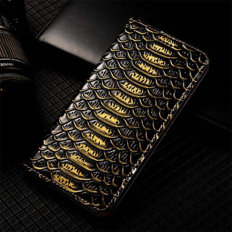 

Dragon Scale Pattern Cowhide Phone Case For Honor 7A 7X 7C 7S 8A 8S 8C 8X Max Genuine Leather Magnetic Flip Cover
