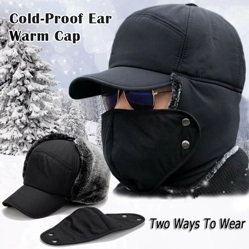 

Outdoor Cycling Cold-Proof Ear Warm Cap Thickened Ear Warmer Winter Hat for Men men outdoor winter warm Thickened Ear Warmer H9