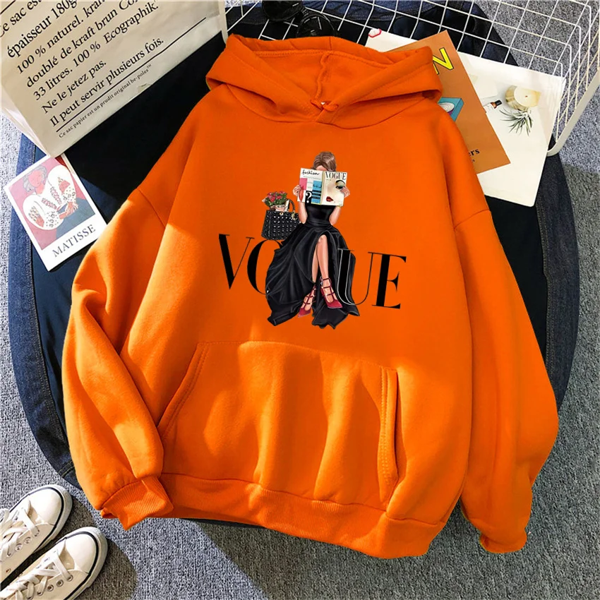 Худи женское флисовое в стиле хип-хоп