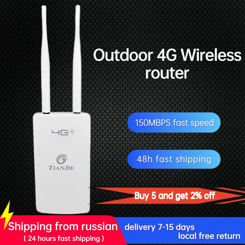 TIANJIE 4G LTE Wireless AP Wifi Router Hotspots CAT4 Outdoor LAN WAN SMA Antenna SIM Card Slot Unlock Modem Cpe Broadband
