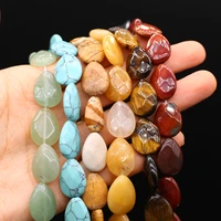natural rose quartz agate tiger eye stone beads water drop shape loose spacer beads for jewelry making diy bracelets for women