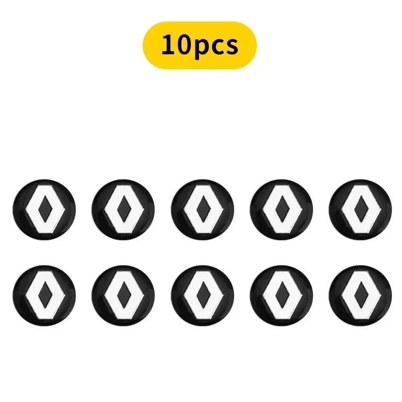

14 мм наклейка на дистанционный ключ автомобиля, алюминиевая эмблема, декоративная наклейка для Renault Clio 4 Megane 3 2 Captur Trafic Logan RS, аксессуары