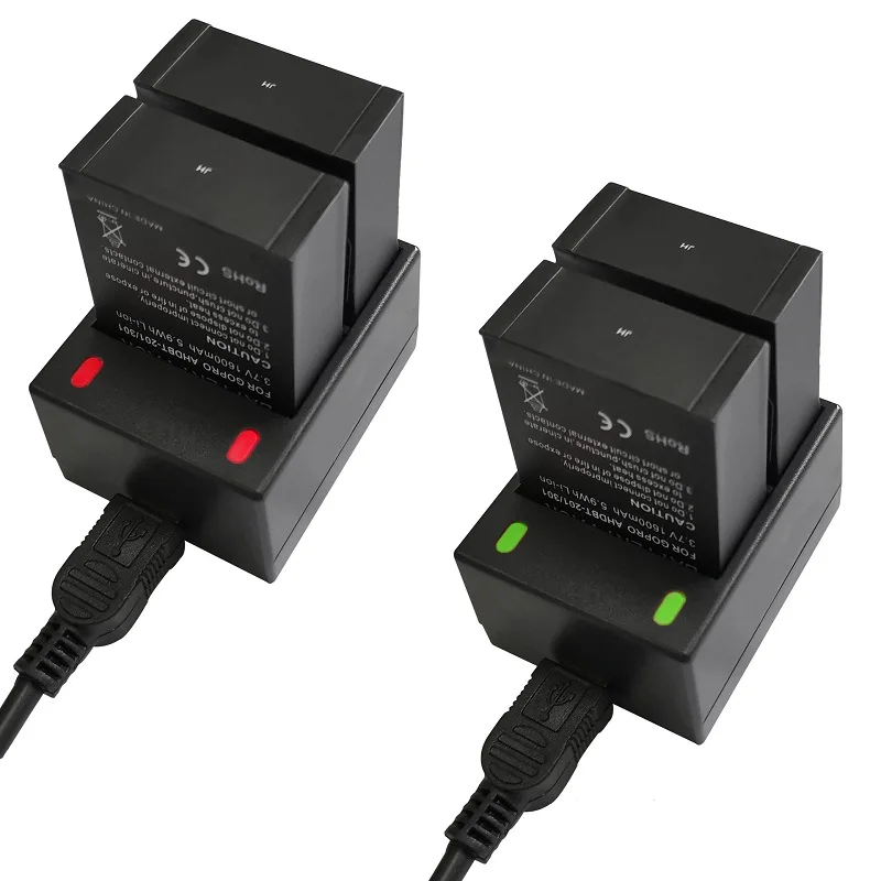 

Suitable for GoPro hero3 Sports Camera Charger USB dual charge ahdbt201 ahdbt-301 dual charge