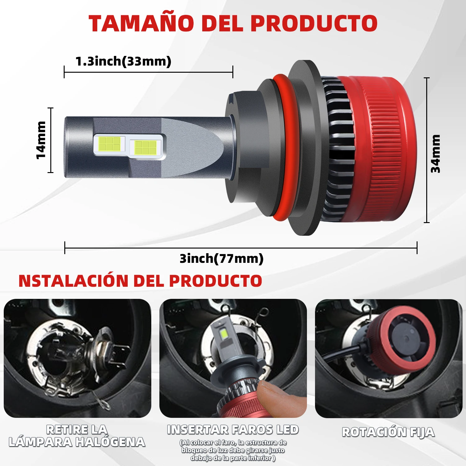 

Upgrade Your Car with 300% Brighter LED Headlight Bulbs, 12V 80W 18000LM, Easy Installation