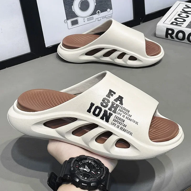 Мужские летние сандалии Evshine шлепанцы удобные дышащие для дома пляжные с