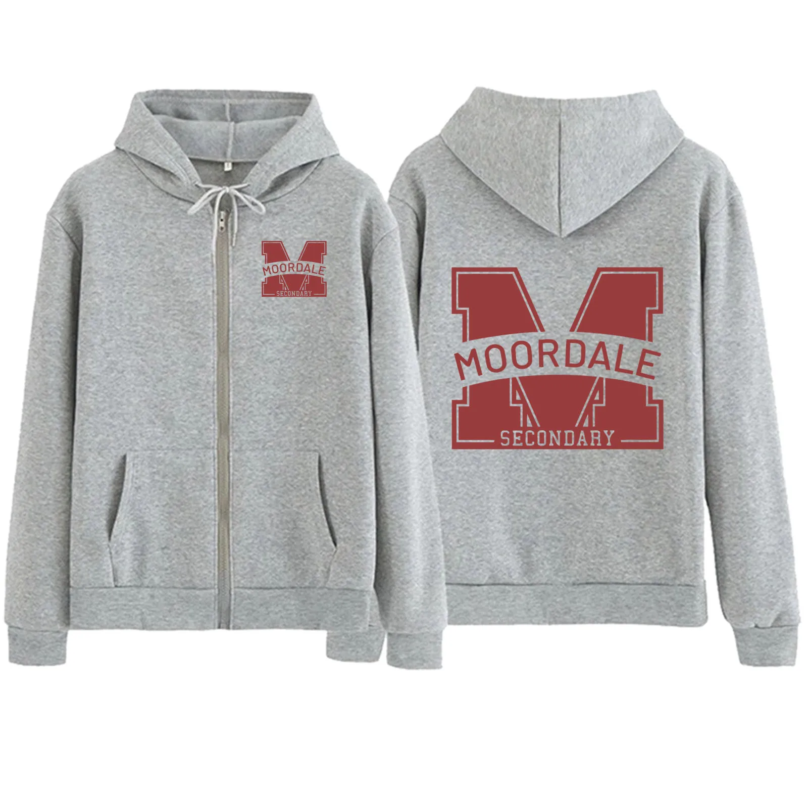 

Толстовка с капюшоном и логотипом на молнии, в стиле Харадзюку