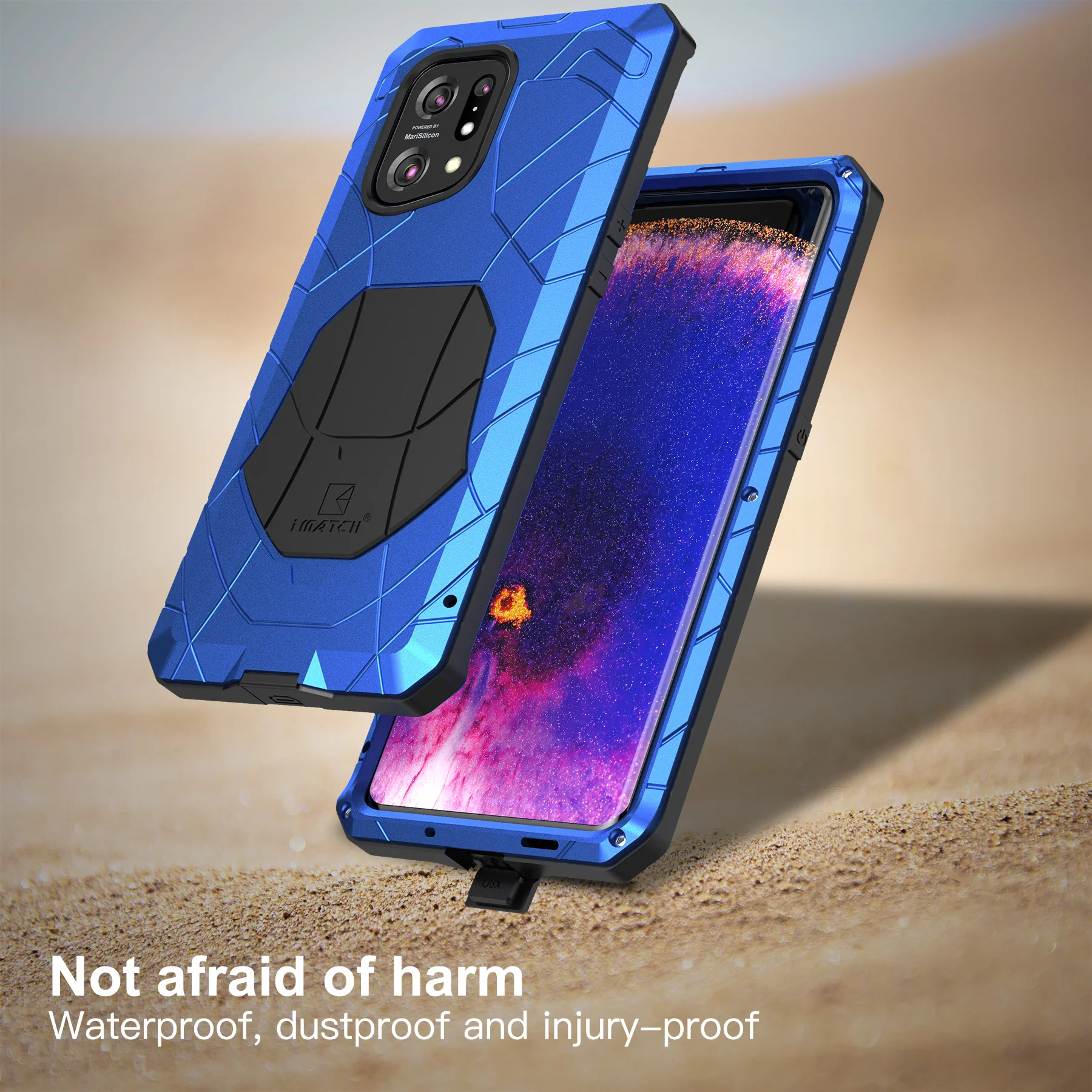 Outdoor Sports Case For Oppo Find X5 X3 Metal Heavy Duty Protection Cover Shockproof Dropproof Phone Cases For Find X5 X3 Pro