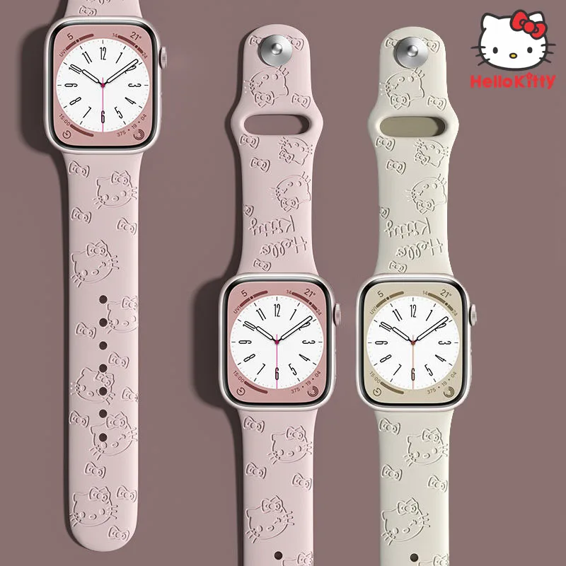 Ремешок силиконовый Sanrio Hell Kitty для Apple Watch