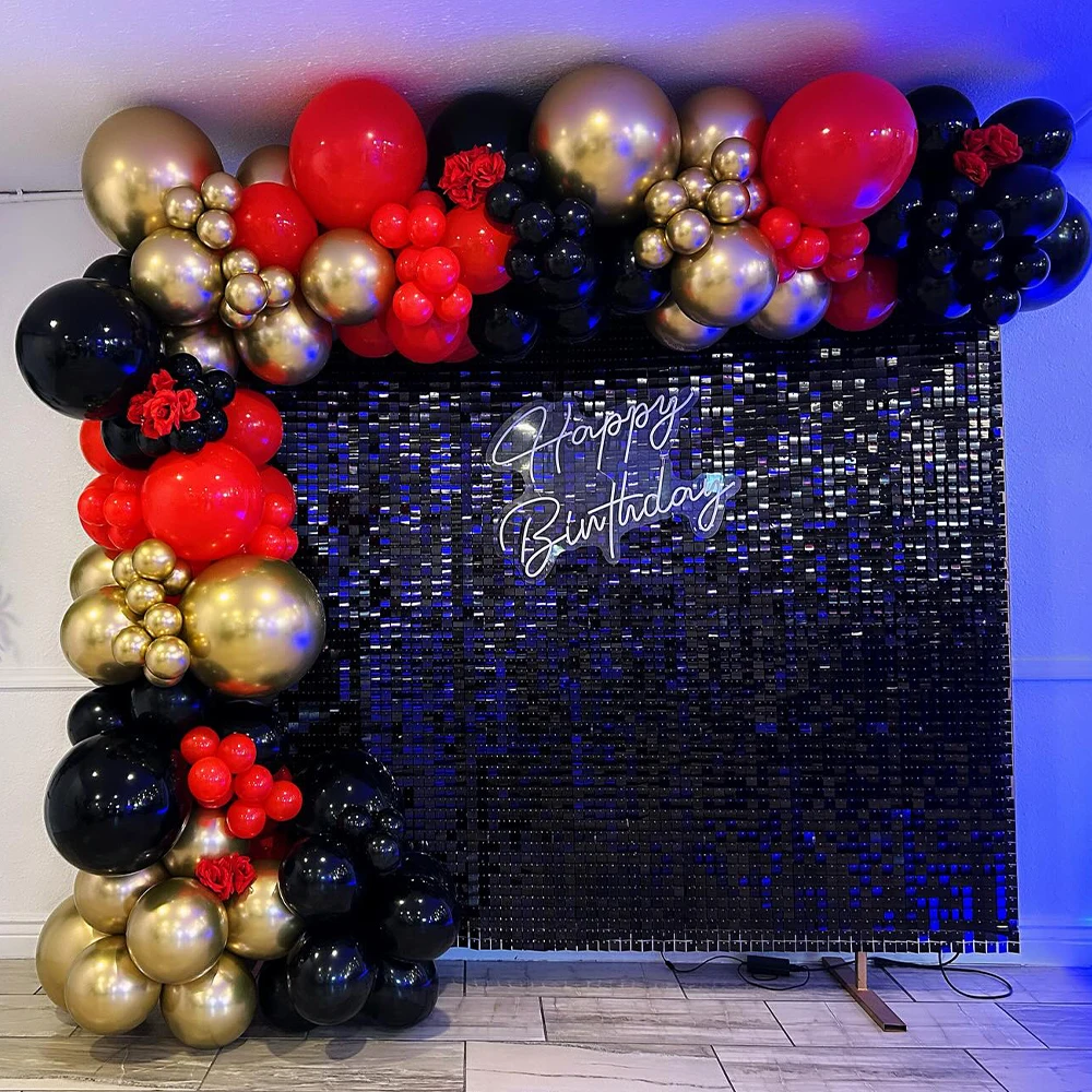 Золотые Красные Черные Воздушные Шары На День Рождения Свадьбу Годовщину