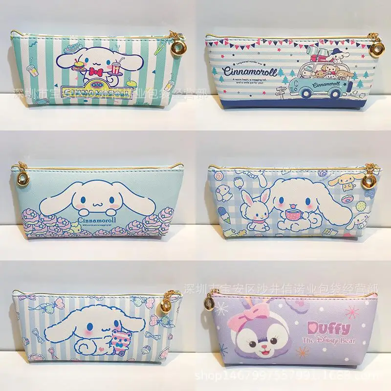 

Travel Cosmetic Bag Pen Bag Cartoon Cinnamoroll Zipper Hand Holding Make Up Handbag Organizer Storage Pouch Bags Birthday Gift