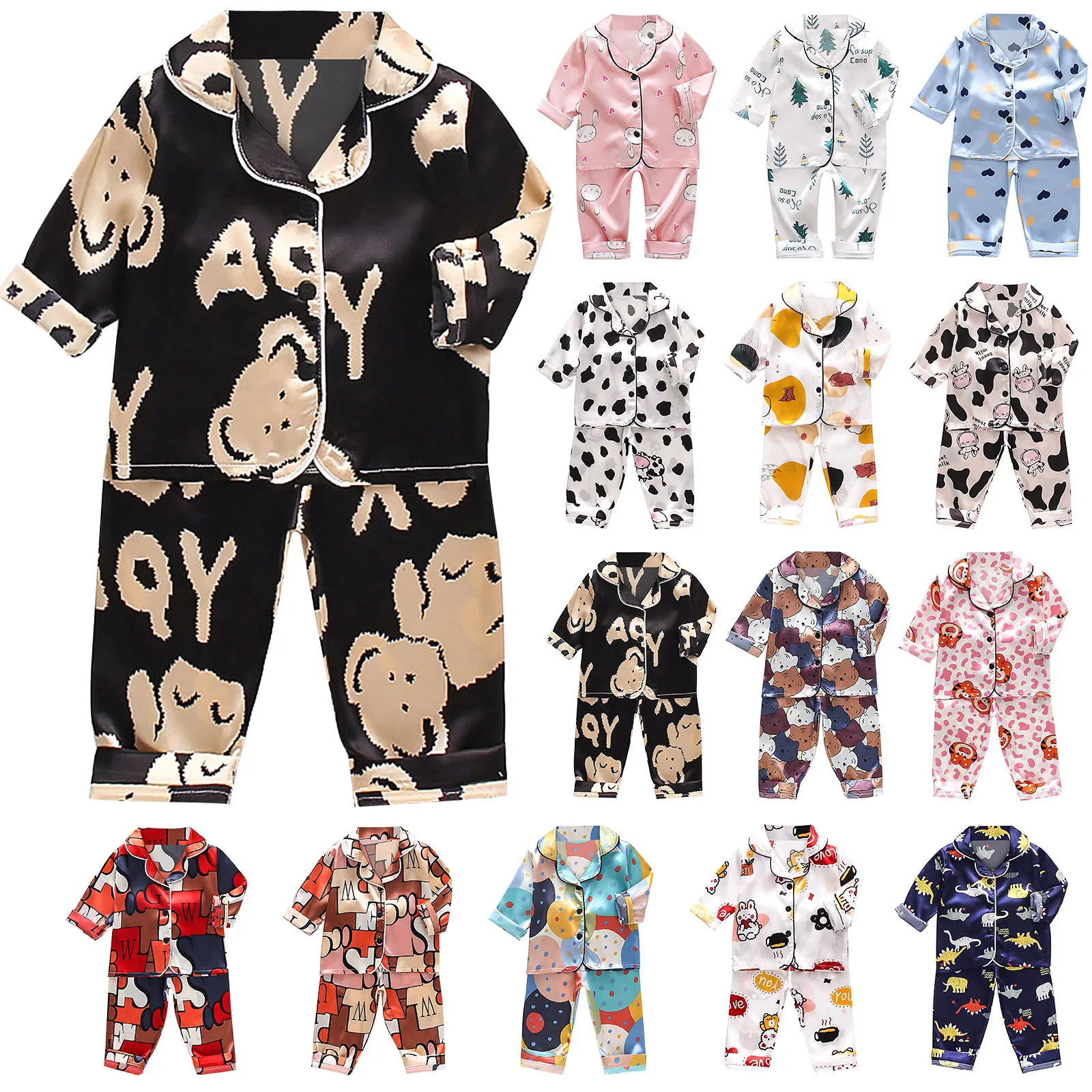 Домашняя одежда детский пижамный комплект костюм детская для маленьких