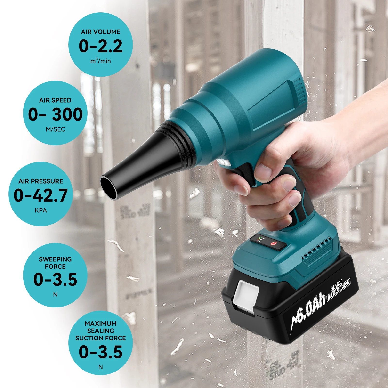 Беспроводной пылесборник для аккумулятора Makita 18 в BL1830 9.0Ah/6.0Ah Электрический BL1840