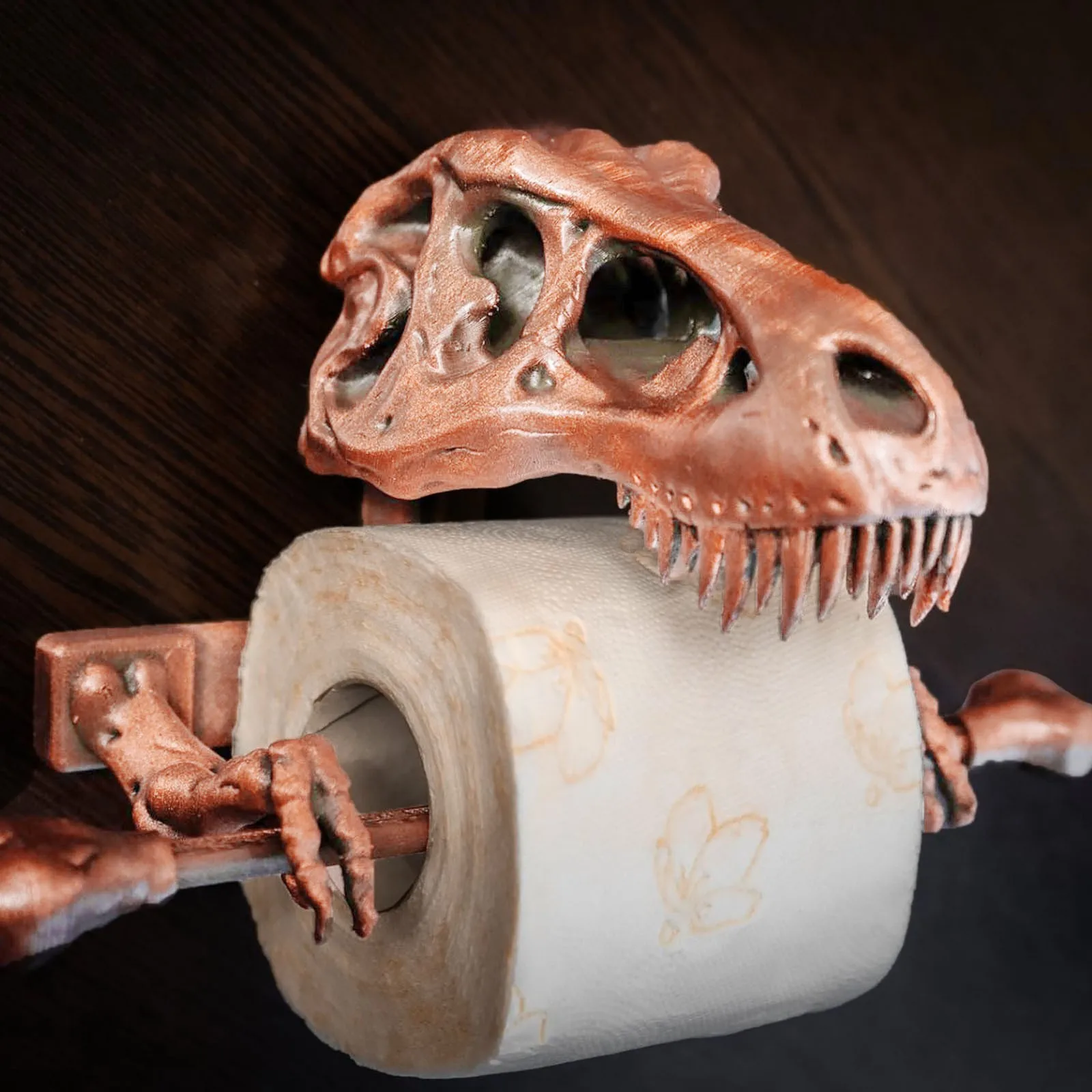 

Держатель для туалетной бумаги с изображением динозавра
