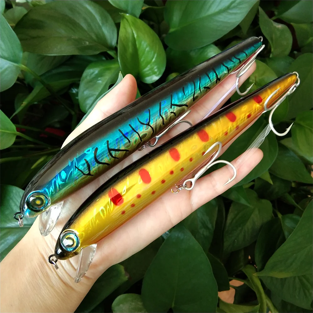 

Swolfy 2pcs 175mm 30g Fishing Minnow Lures Floatng 1.5-4m Sea Bass Lure Bait Hard Float Wobblers Crankbait