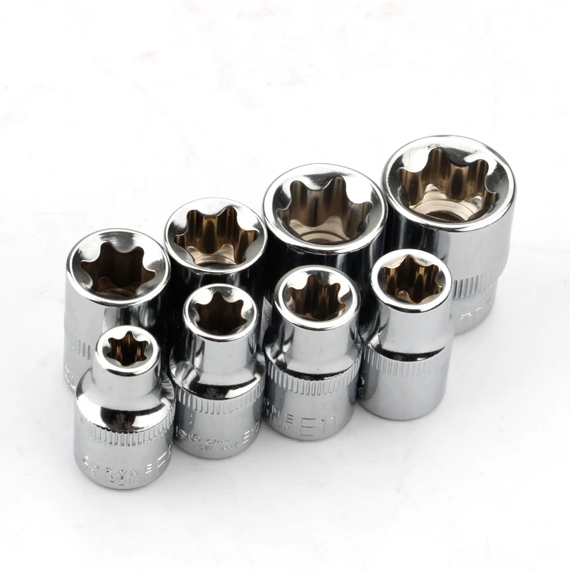 

Набор розеток torx 3/8 дюйма, комплект из 8 штук типа e, E8, E10, E11, E12, E14, E16, E18, E20, ручные инструменты для ремонта