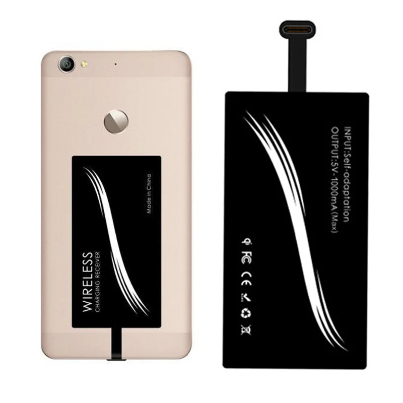 

1 ~ 5 шт. 2022 Qi беспроводной зарядный приемник Micro USB Тип C универсальное Быстрое беспроводное зарядное устройство адаптер для Huawei IPhone