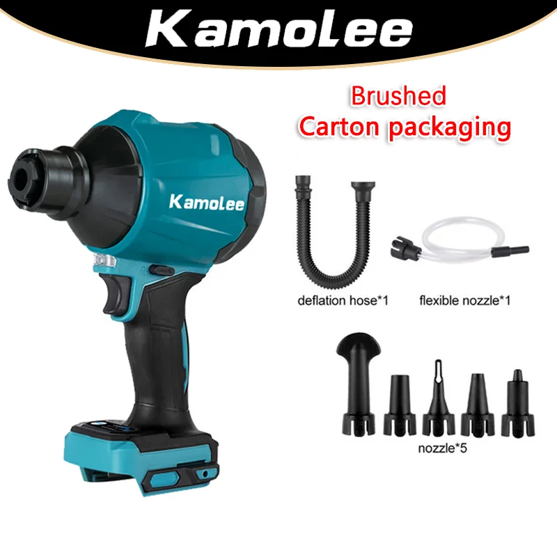 

[No Battery + Carton]Kamolee 40500RPM Cordless Air Blower Dust Blower Inflator Vacuum Multifunction Rechargeable Blower
