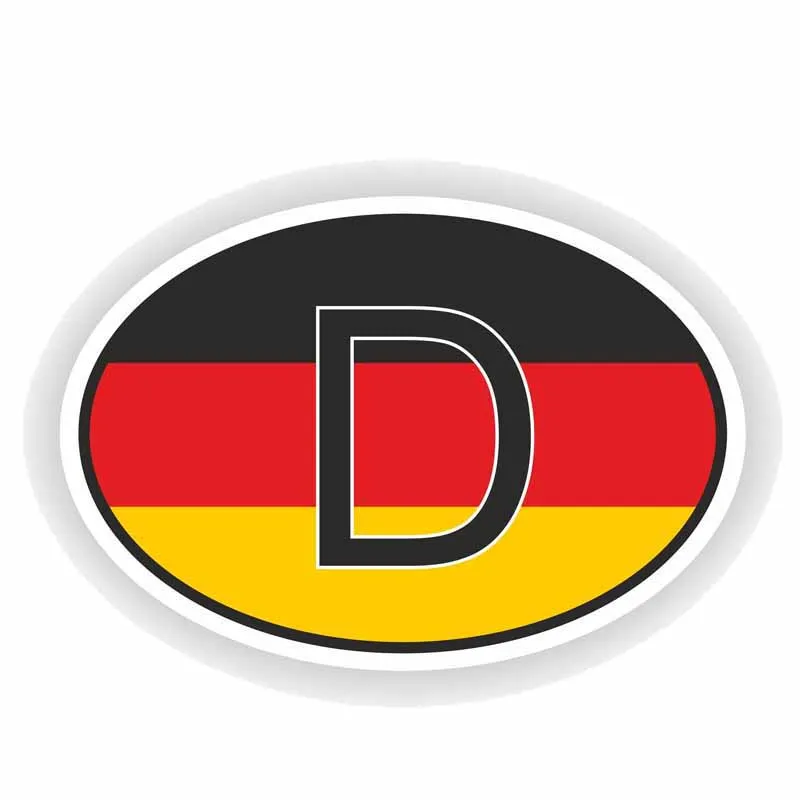 

YJZT 12.5CM*8.5CM Personality Car Sticker Funny German Country Code Decal PVC 6-0198