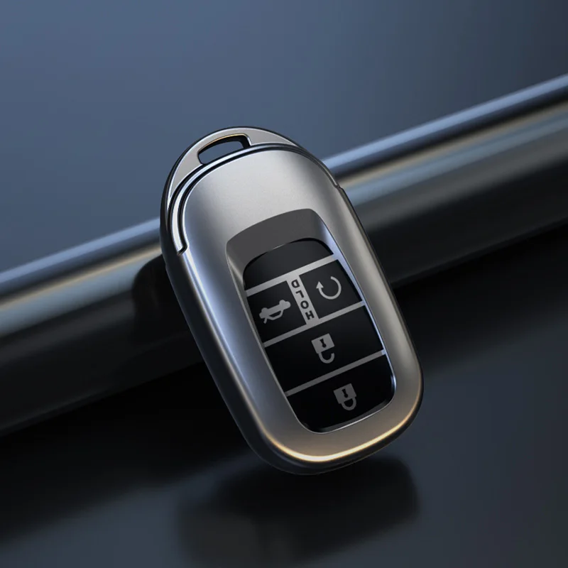 Титановый серый чехол для Honda 2022 2023 2024 Accord Civic HR-V CR-V Pilot Sport SI EX-L 2 3 4 5 кнопок, защитный чехол для автомобильного ключа