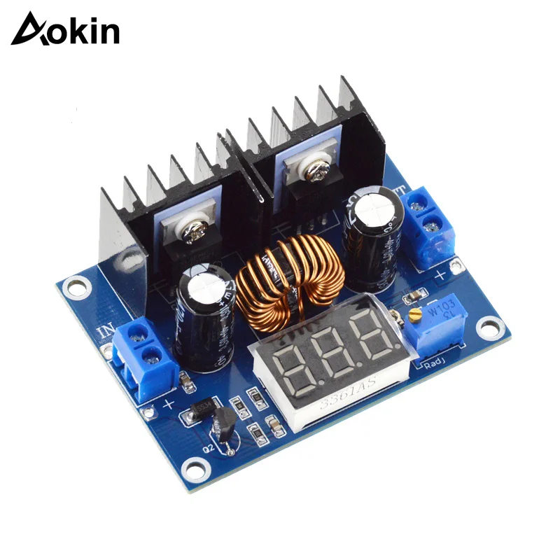 

XL4016 Step-Down DC-DC LED Voltmeter PWM Adjustable 4-36V To 1.25-36V Step-Down Board Module Max 8A 200W DC-DC Buck Converter