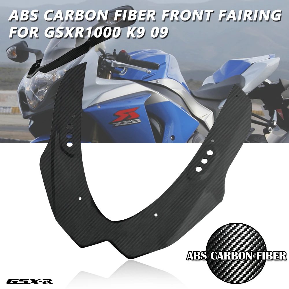 

ABS Carbon Fiber Finish Motorcycle Front Fairing Headlight Nose Cover For SUZUKI GSXR1000 GSX-R 1000 K9 2009-2016