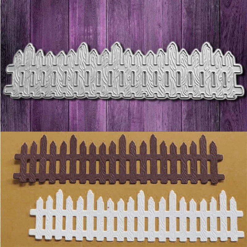 Wooden Fence Frame Metal stencil mold Cutting Dies decoration scrapbook die cuts Album Paper Craft Embossing DIY Card Crafts