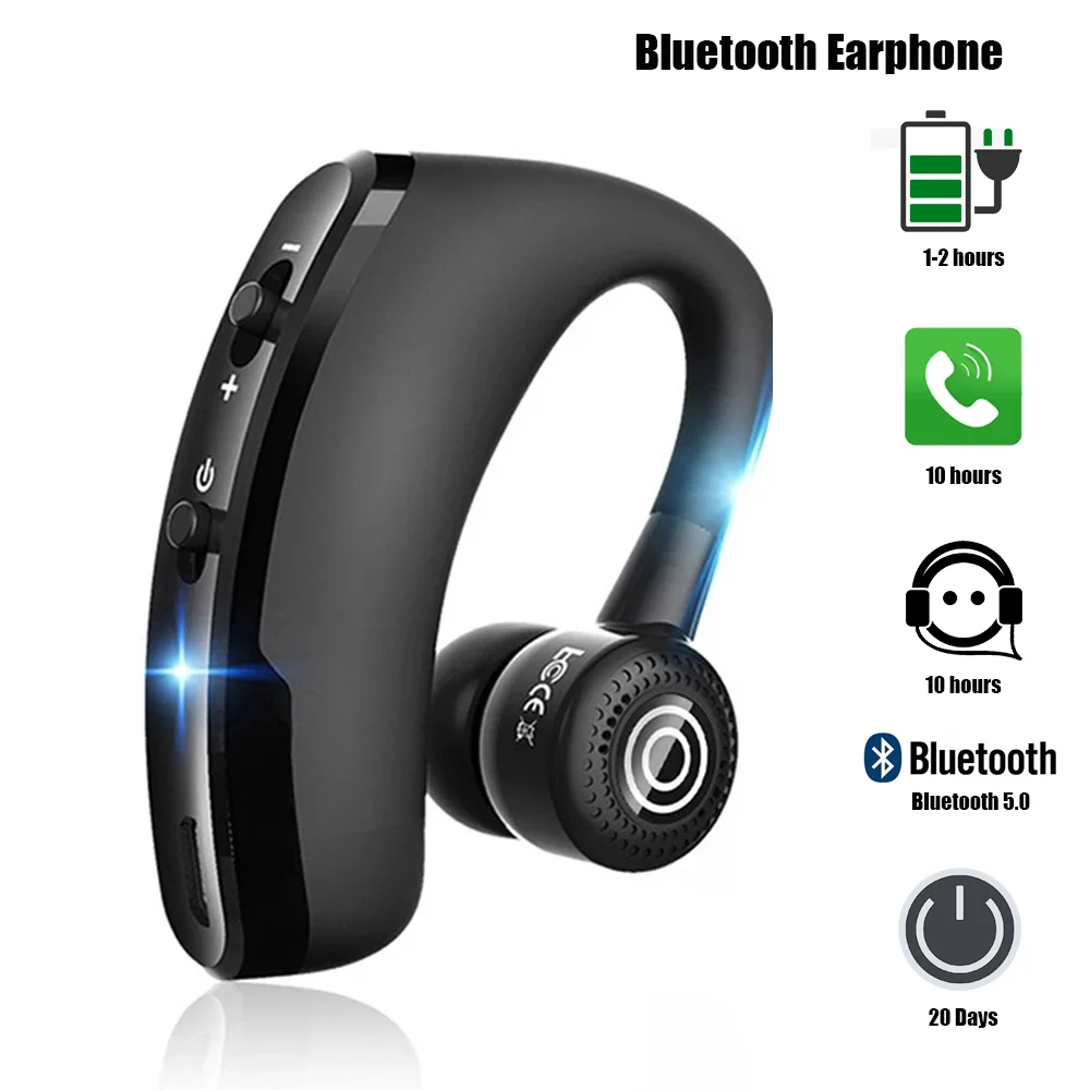 Беспроводные наушники V9 Bluetooth-совместимая гарнитура светодиодный умный дисплей